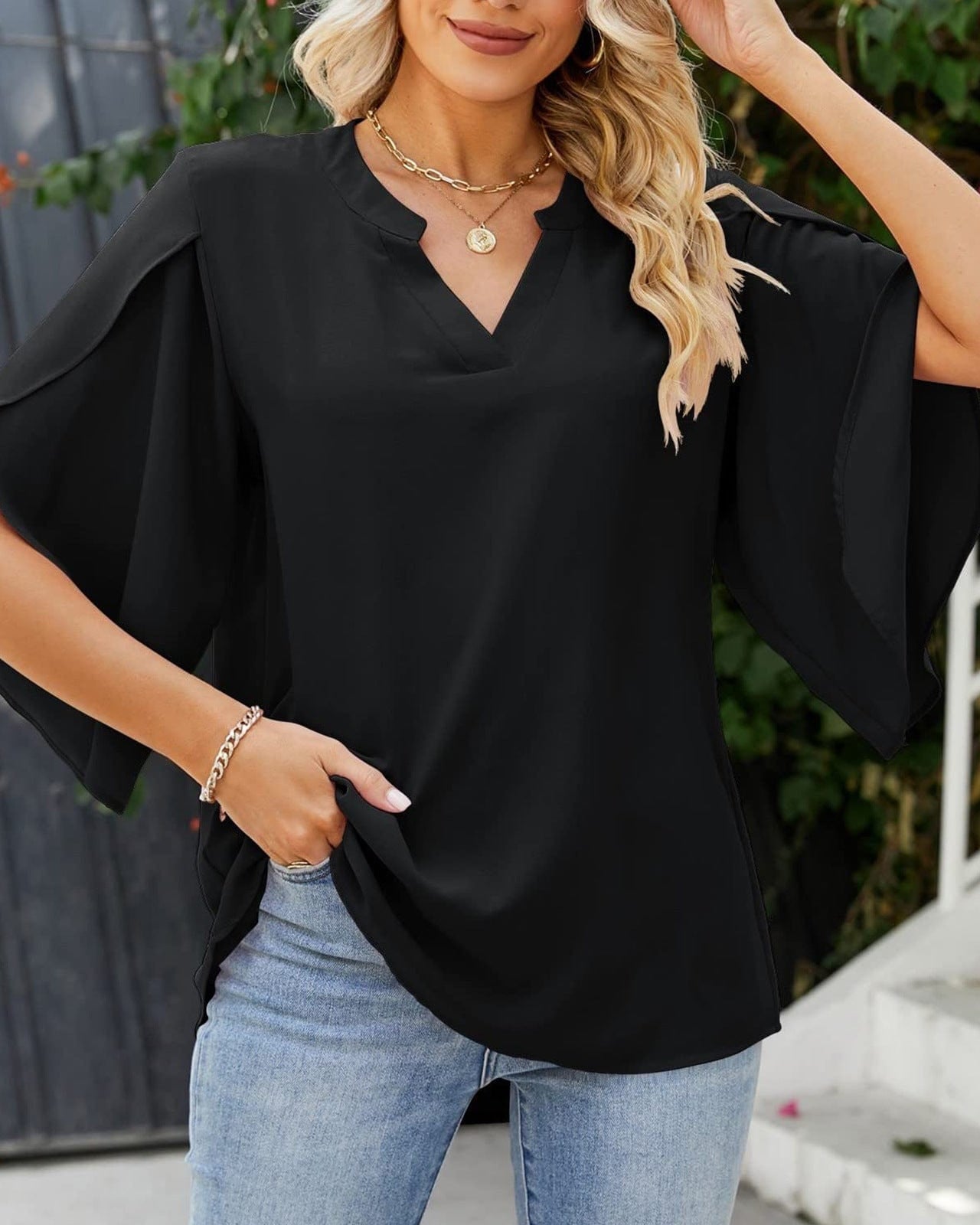 Sophie | Dames Blouse Korte Mouw | Witte Dames Blouse | Dames Blouse-4