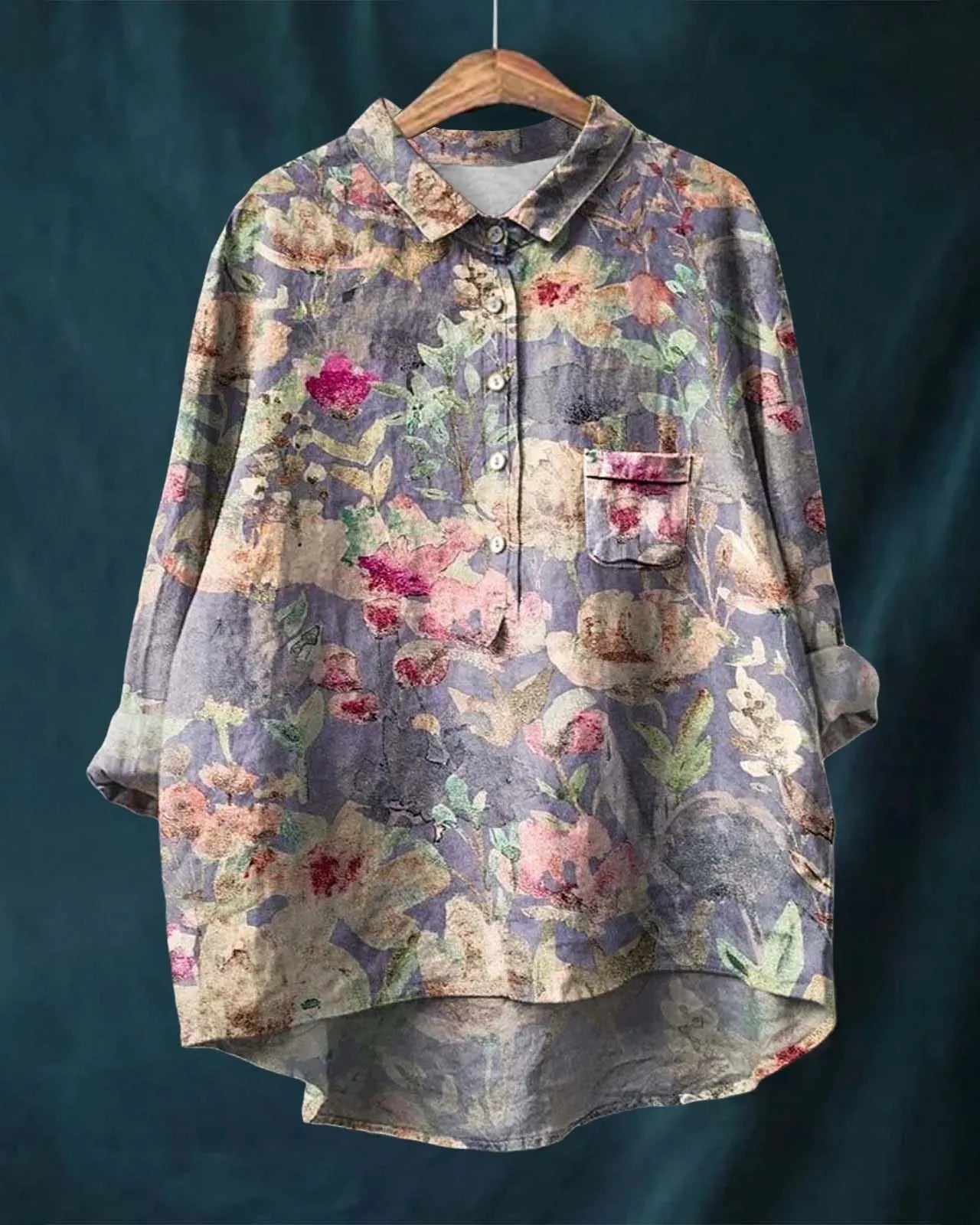 Sophie | Bloemen Shirt Dames | Losse Pasvorm | Elegante Stijl 1