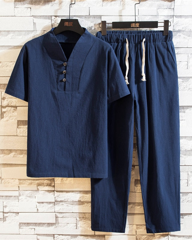 Drew | Luchtige Linnen Kledingset voor Heren met Comfort en Stijl
