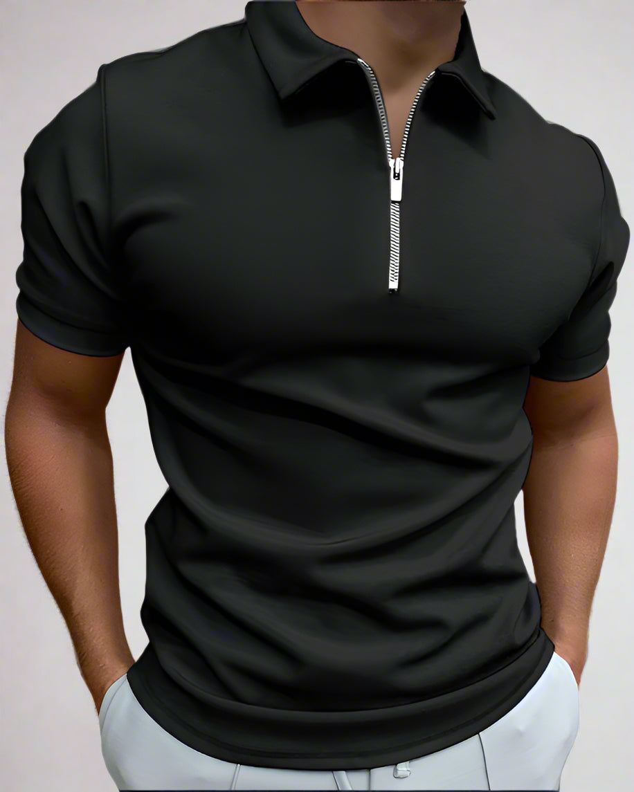 Lars | Stijlvolle Polo Shirt Heren met Rits voor Casual en Formele Gelegenheden 1