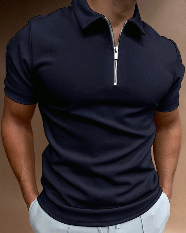 Lars | Stijlvolle Polo Shirt Heren met Rits voor Casual en Formele Gelegenheden 3