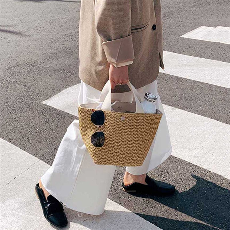 Gevlochten Tas | Handgemaakt Italiaans Design van Natuurlijke Raffia