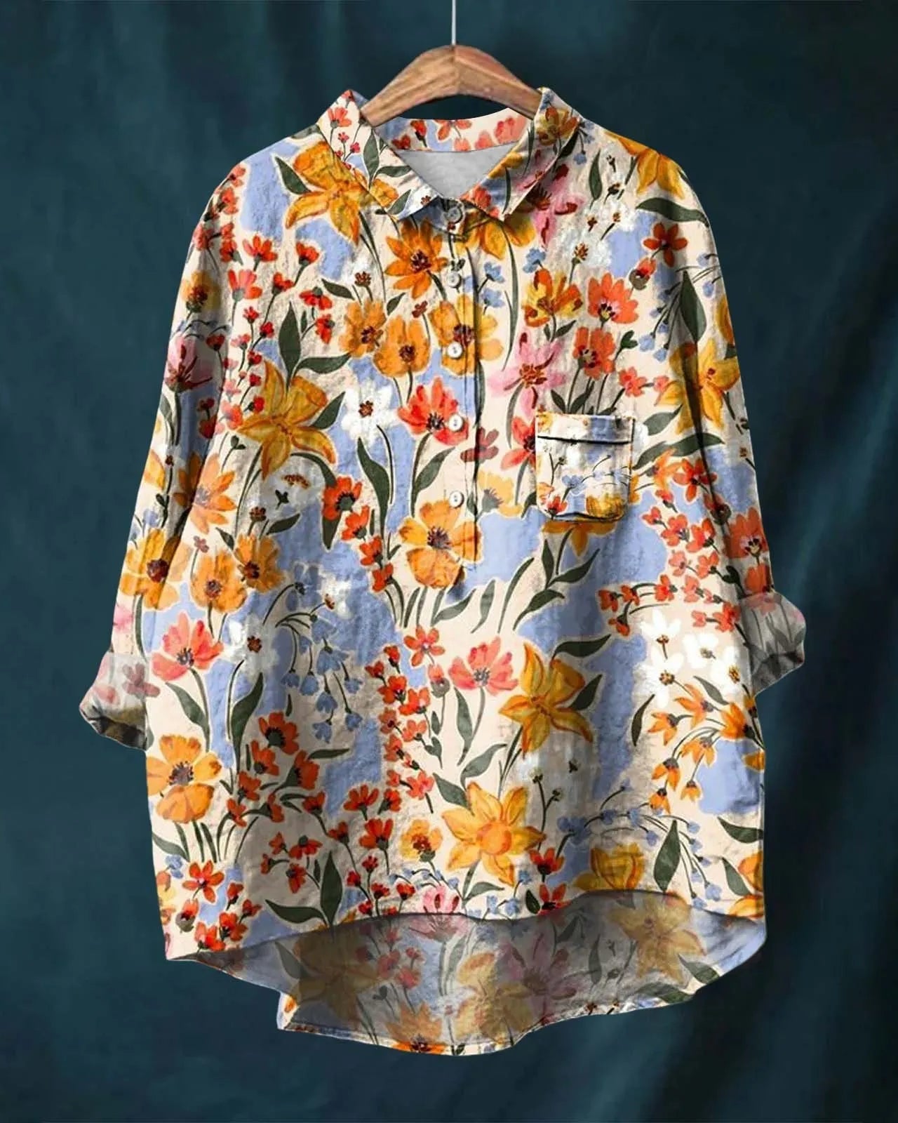 Sophie | Bloemen Shirt Dames | Losse Pasvorm | Elegante Stijl 3