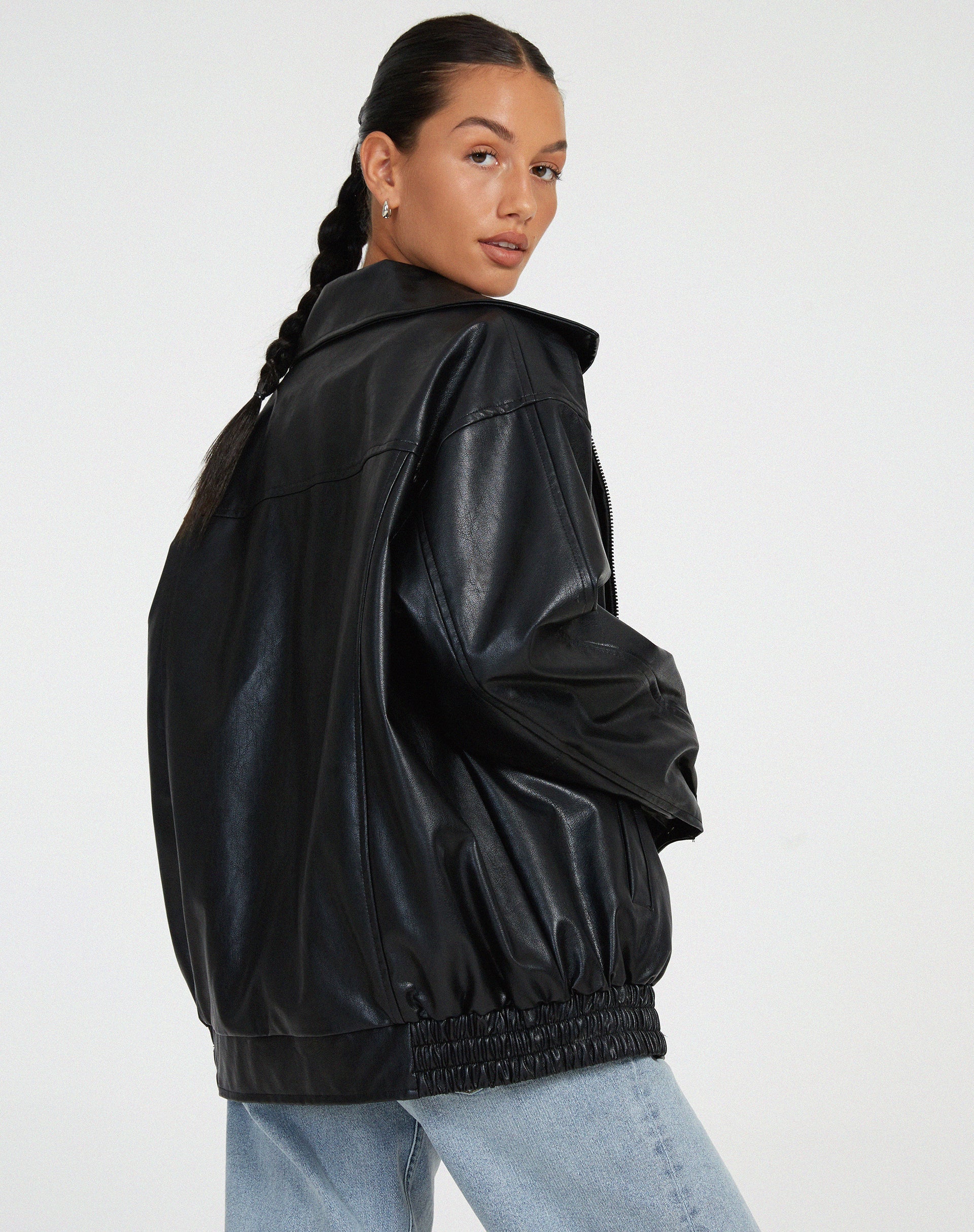 Sophia | Modieuze Leren Damesjas voor de Winter met Oversized Pasvorm 7
