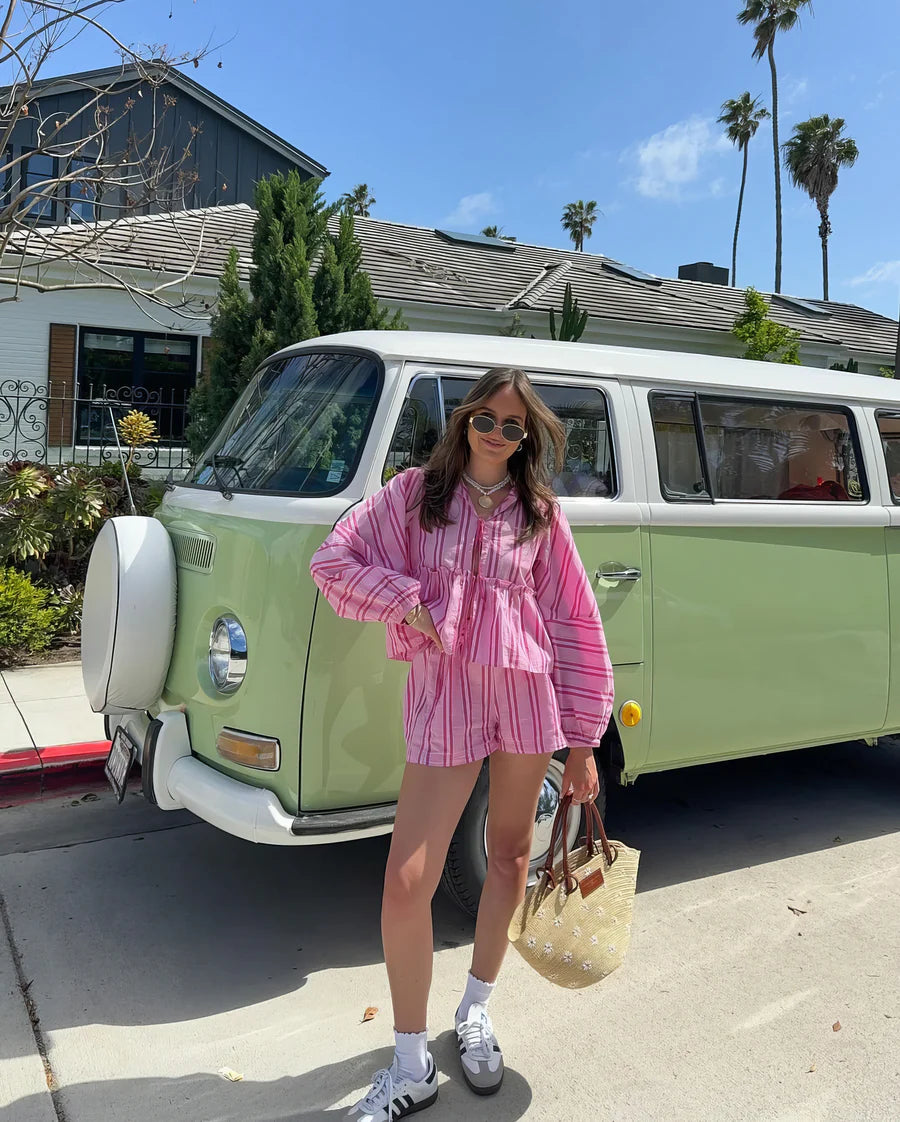 Sophie | Comfy Tweedelige Set Dames met Losvallende Blouse en Shorts 5