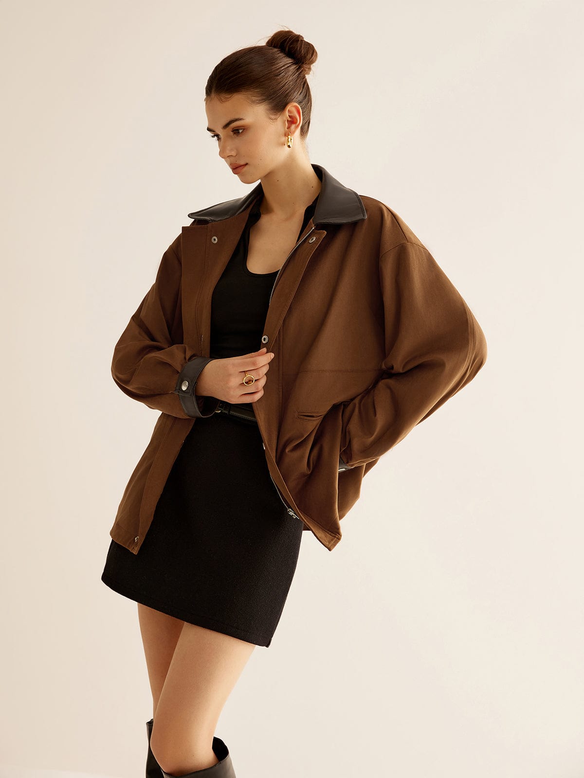 Sophie | Stijlvol Dames Winterjas met Oversized Pasvorm en Lederen Accenten 2