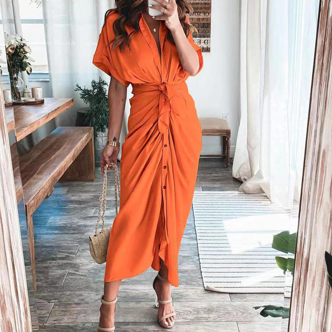 Trendy Vloeiende Dames Jurk – Elegante Zomerjurk met Ademend Materiaal voor Casual en Formele Gelegenheden 10