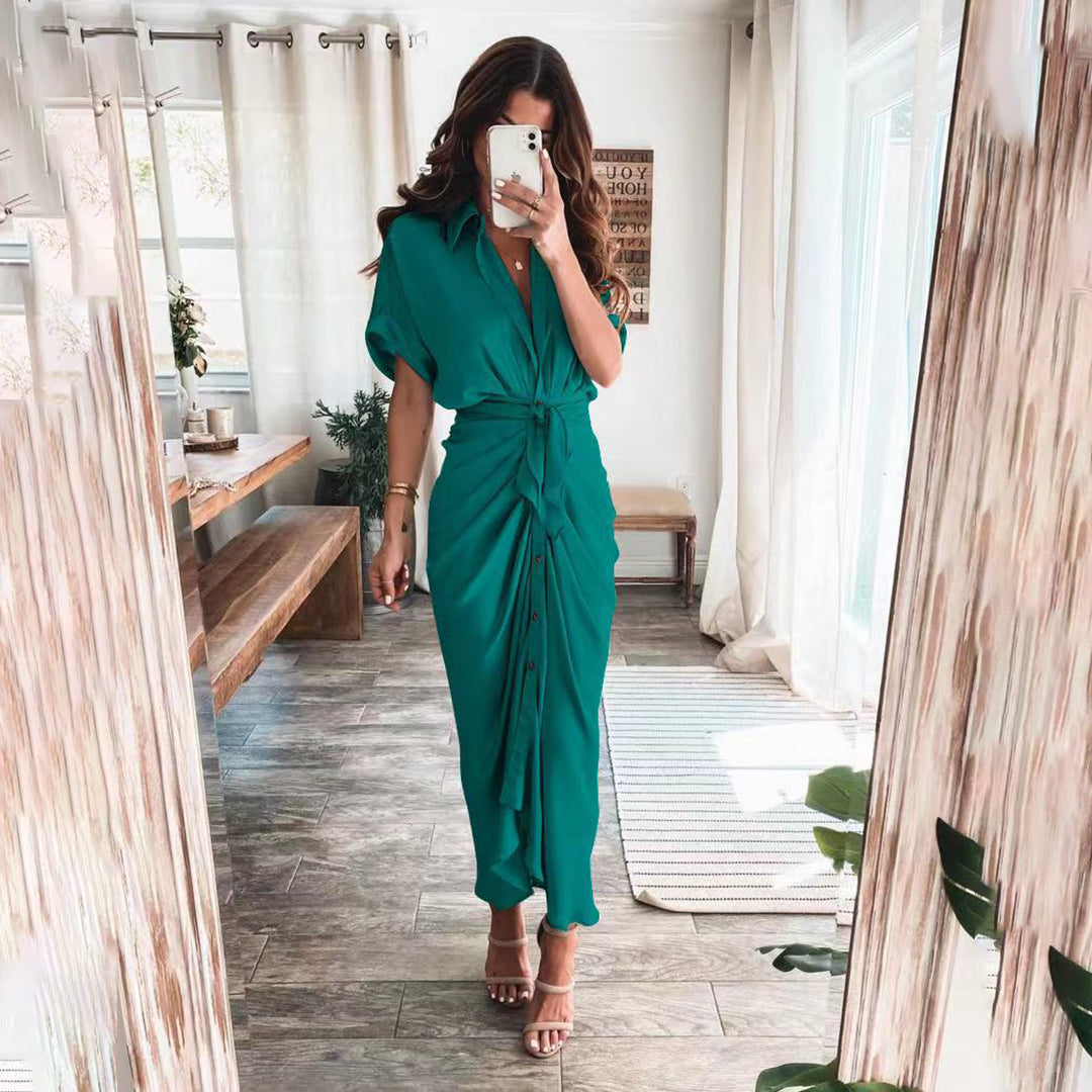 Trendy Vloeiende Dames Jurk – Elegante Zomerjurk met Ademend Materiaal voor Casual en Formele Gelegenheden 12