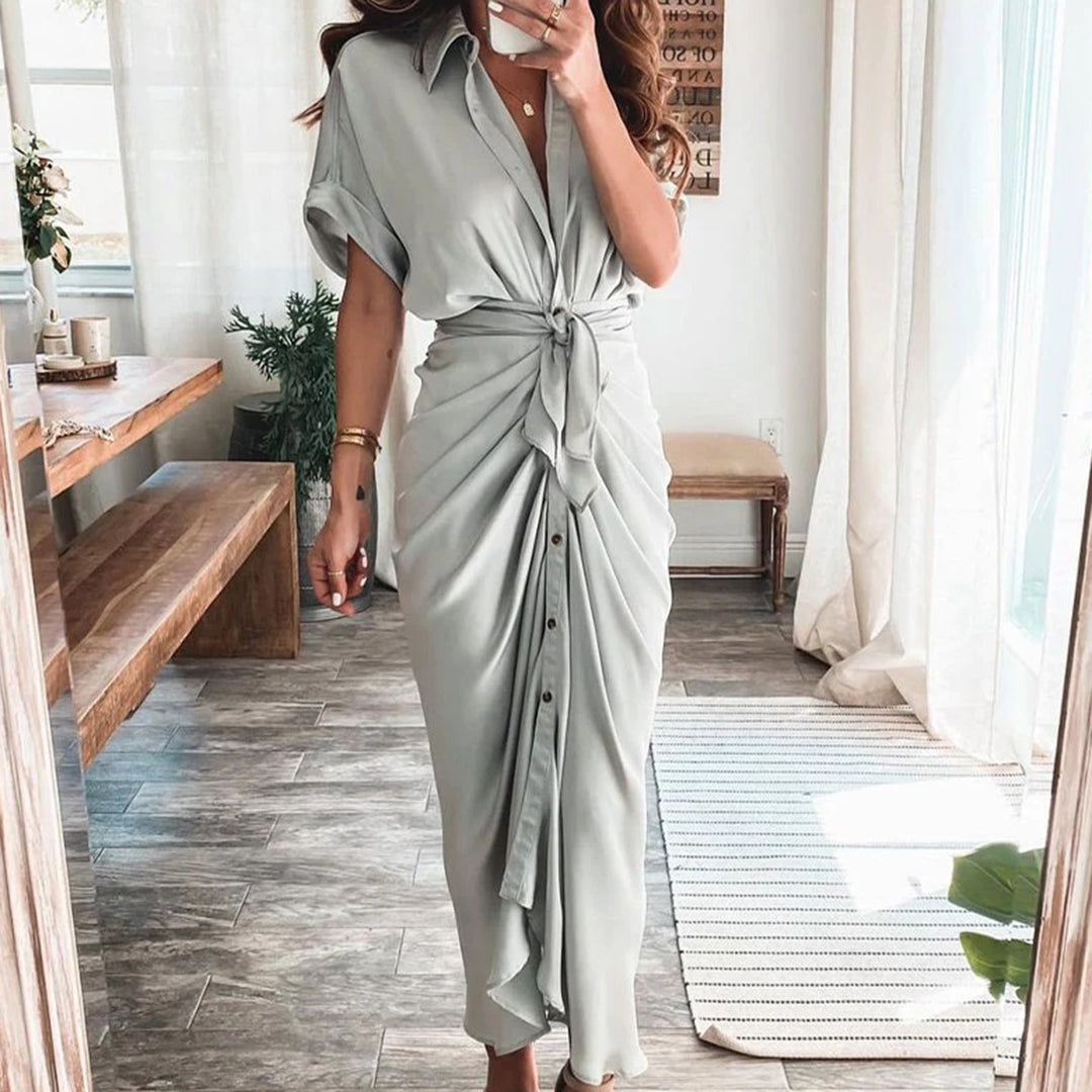 Trendy Vloeiende Dames Jurk – Elegante Zomerjurk met Ademend Materiaal voor Casual en Formele Gelegenheden 6
