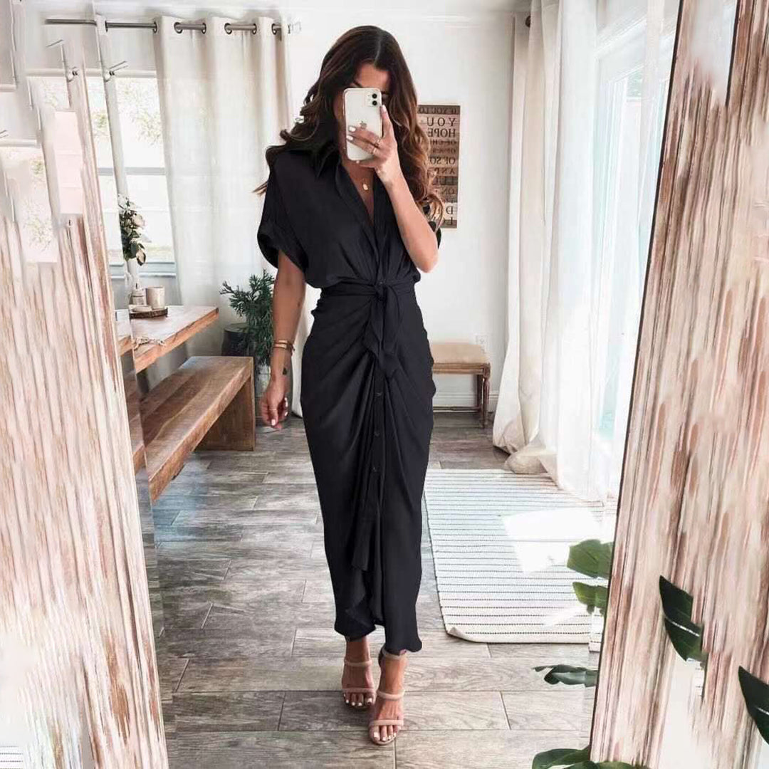 Trendy Vloeiende Dames Jurk – Elegante Zomerjurk met Ademend Materiaal voor Casual en Formele Gelegenheden 7