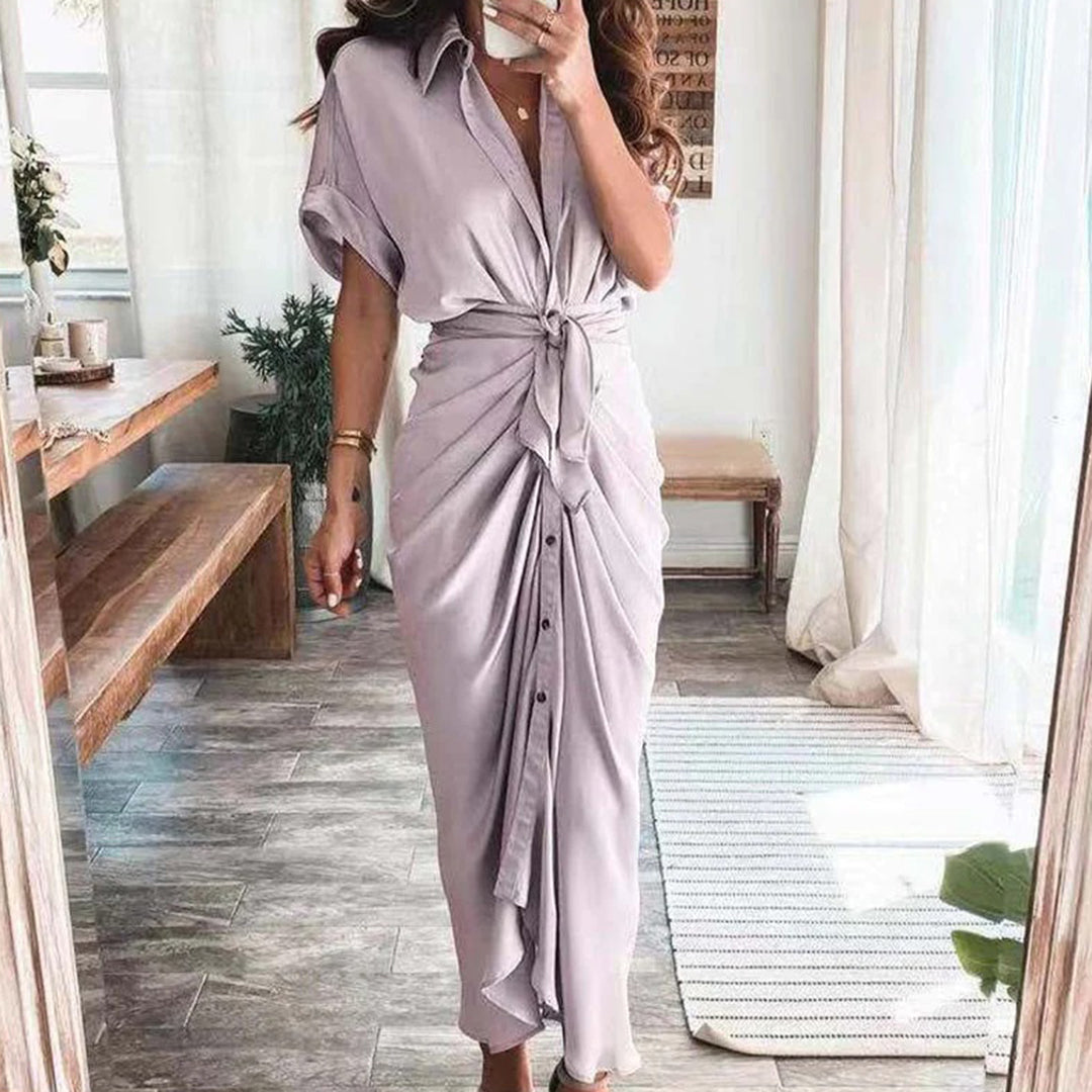 Trendy Vloeiende Dames Jurk – Elegante Zomerjurk met Ademend Materiaal voor Casual en Formele Gelegenheden 8