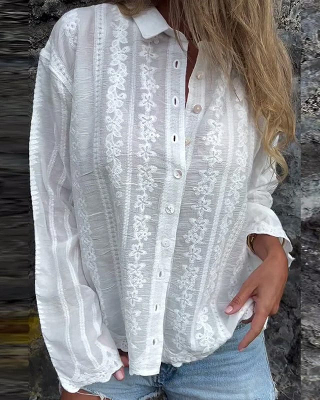 Emma | Dames Blouse | Damesblouse | Vintage Geborduurd Design-1