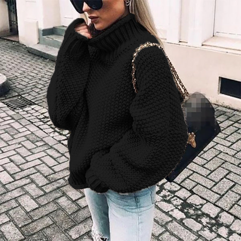 Warme Dikke Trui voor Dames van Zacht Breiwerk – Perfect voor Herfst en Winter, Beschikbaar in Diverse Kleuren en Maten S-XL 0