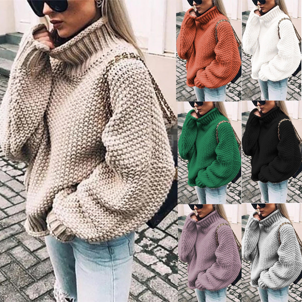 Warme Dikke Trui voor Dames van Zacht Breiwerk – Perfect voor Herfst en Winter, Beschikbaar in Diverse Kleuren en Maten S-XL 2