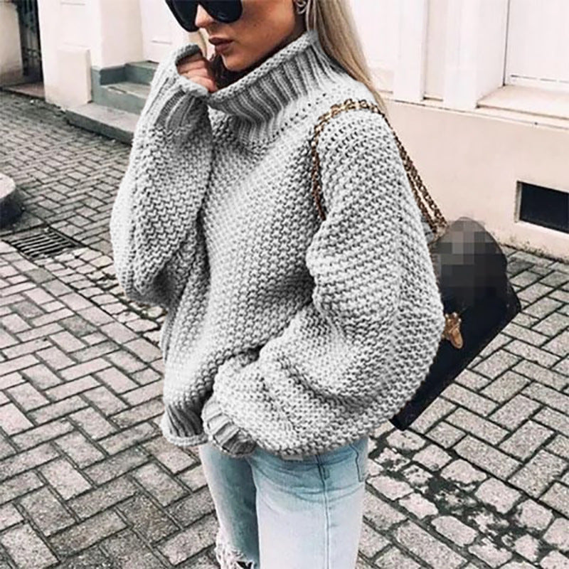 Warme Dikke Trui voor Dames van Zacht Breiwerk – Perfect voor Herfst en Winter, Beschikbaar in Diverse Kleuren en Maten S-XL 4