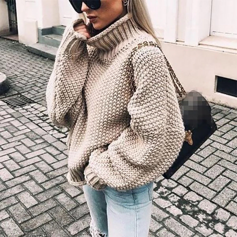 Warme Dikke Trui voor Dames van Zacht Breiwerk – Perfect voor Herfst en Winter, Beschikbaar in Diverse Kleuren en Maten S-XL 7
