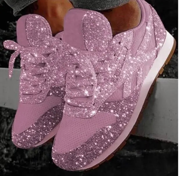 Lotte | Glanzende dames sneakers met pailletten voor comfort en stijl