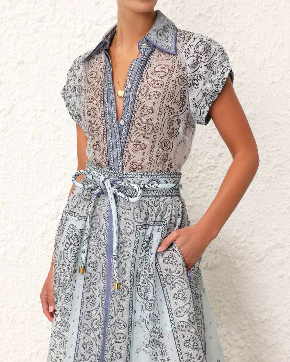 Alfina | Boho tweedelige dames set met organza blouse en flowy midi-rok voor een elegante zomerse stijl