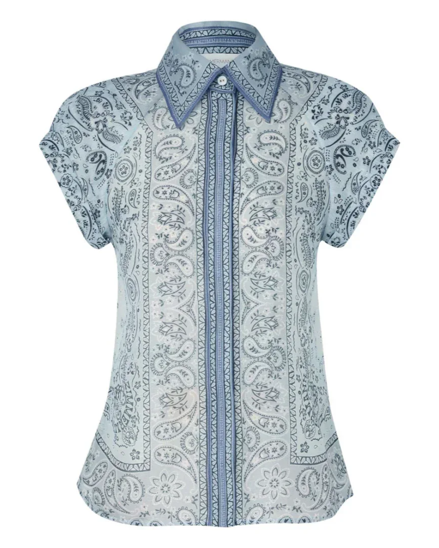 Alfina | Boho tweedelige dames set met organza blouse en flowy midi-rok voor een elegante zomerse stijl