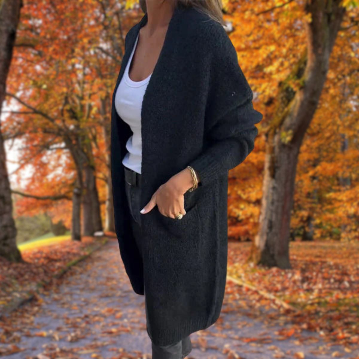 Zwart Dames Vest met Zakken – Comfortabel en Stijlvol Herfst Vest voor Dames in Diverse Maten 2