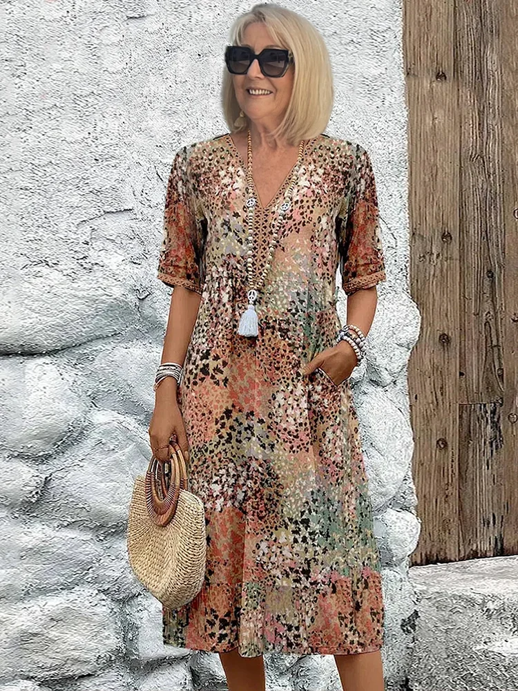 Avery | Zomerse dames bloemenjurk met vrouwelijke pasvorm en luchtige, elegante stijl