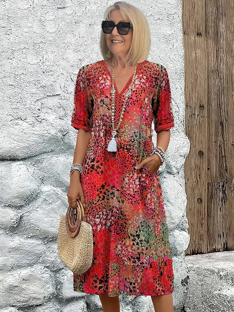 Avery | Zomerse dames bloemenjurk met vrouwelijke pasvorm en luchtige, elegante stijl