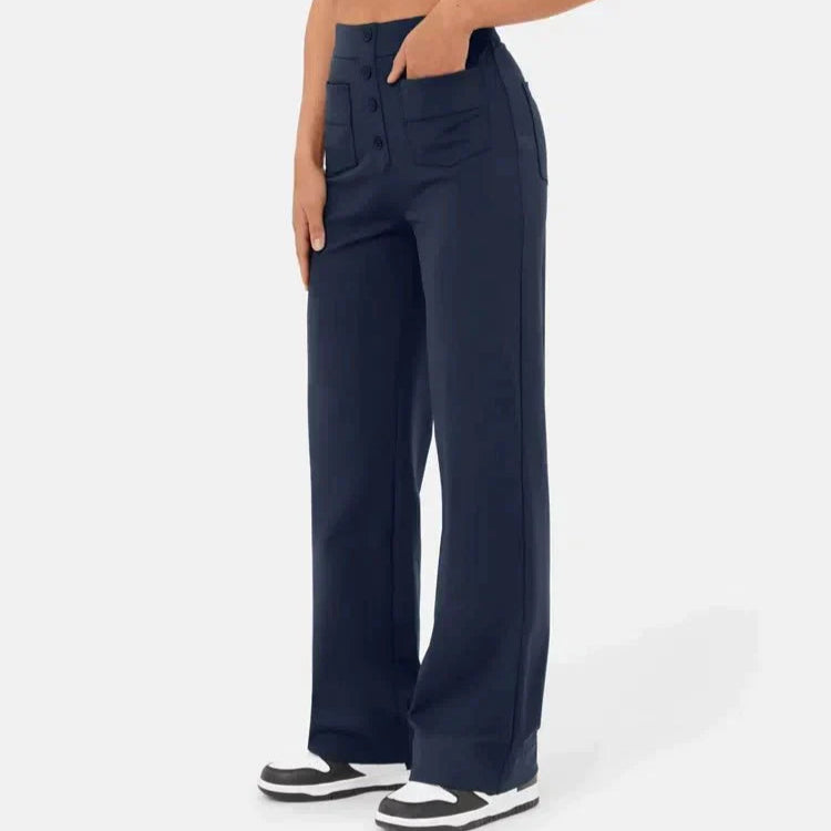 Hooggetailleerde Broek | Comfortabel, Elegant & Flatterend met Elastische Pasvorm