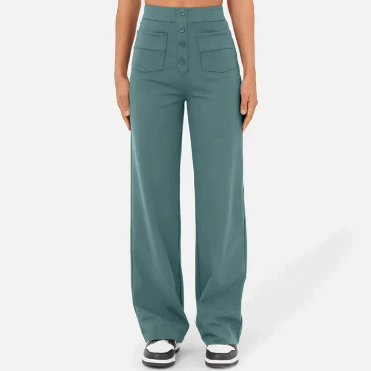 Hooggetailleerde Broek | Comfortabel, Elegant & Flatterend met Elastische Pasvorm