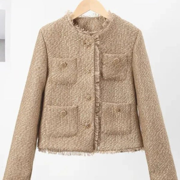 Laya | Gestructureerde damesblazer met luxe knopen en elegante afwerking voor elke gelegenheid