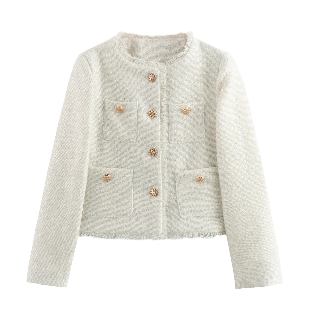Laya | Gestructureerde damesblazer met luxe knopen en elegante afwerking voor elke gelegenheid