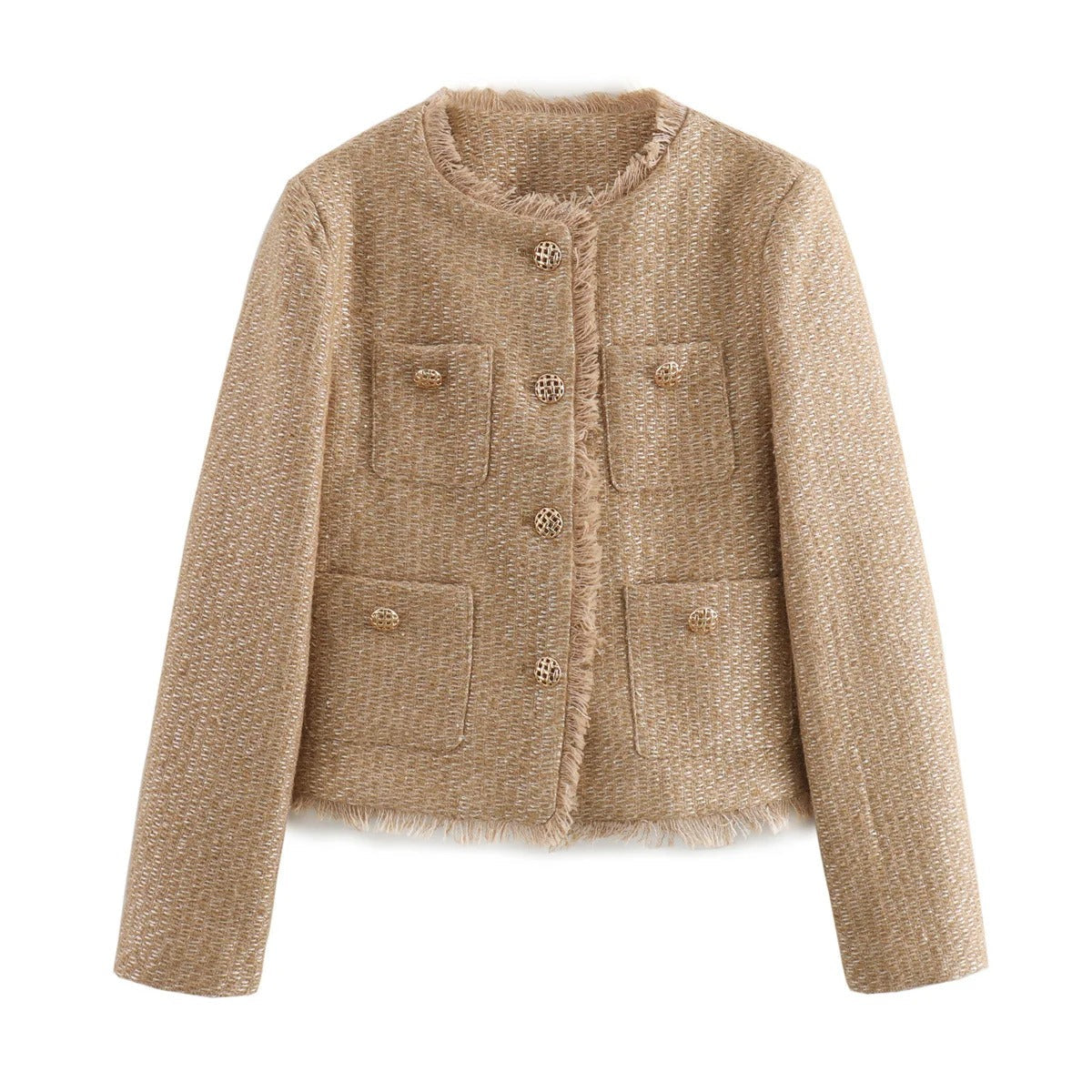 Laya | Gestructureerde damesblazer met luxe knopen en elegante afwerking voor elke gelegenheid