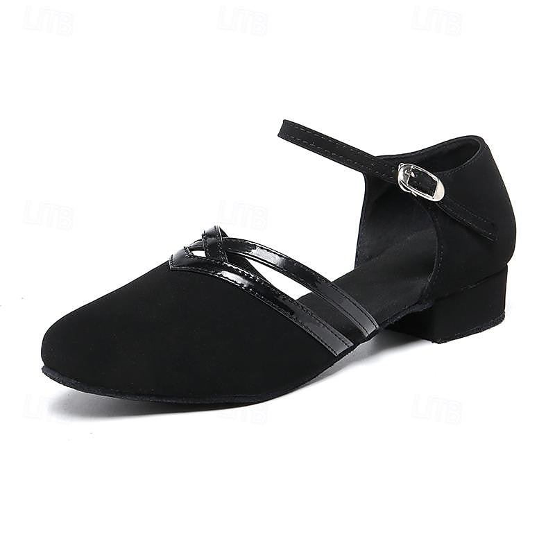 Moderne Dames Dansschoenen | Zwart Hoogwaardig Suède voor Comfort & Stijl