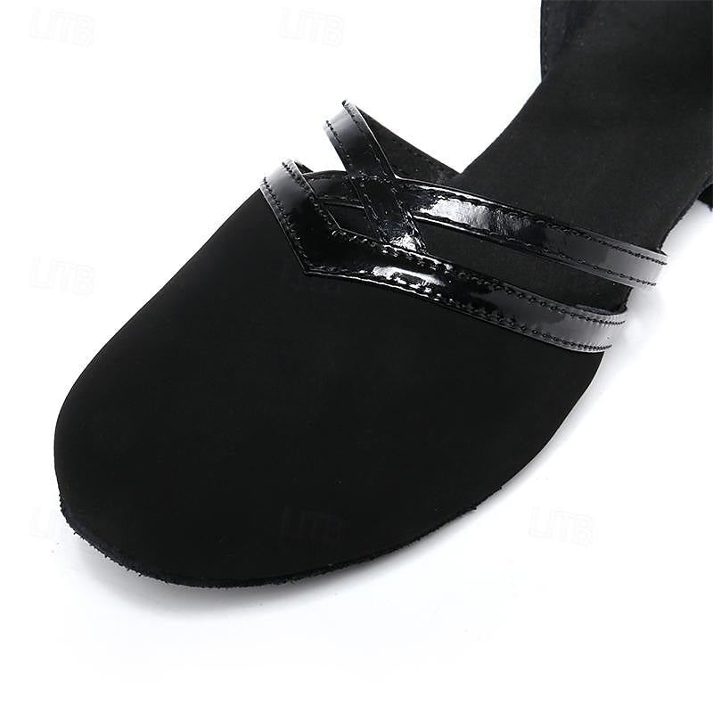 Moderne Dames Dansschoenen | Zwart Hoogwaardig Suède voor Comfort & Stijl