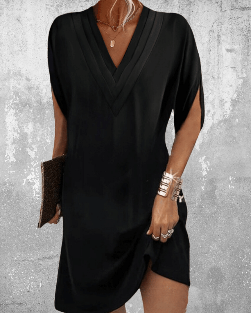 Lucinda | Elegante damesjurk met tummy control, V-hals en relaxed fit voor elke gelegenheid