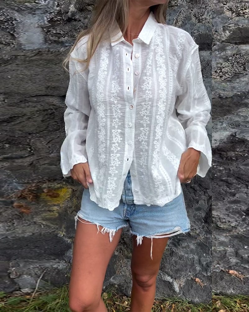 Emma | Dames Blouse | Damesblouse | Vintage Geborduurd Design-4