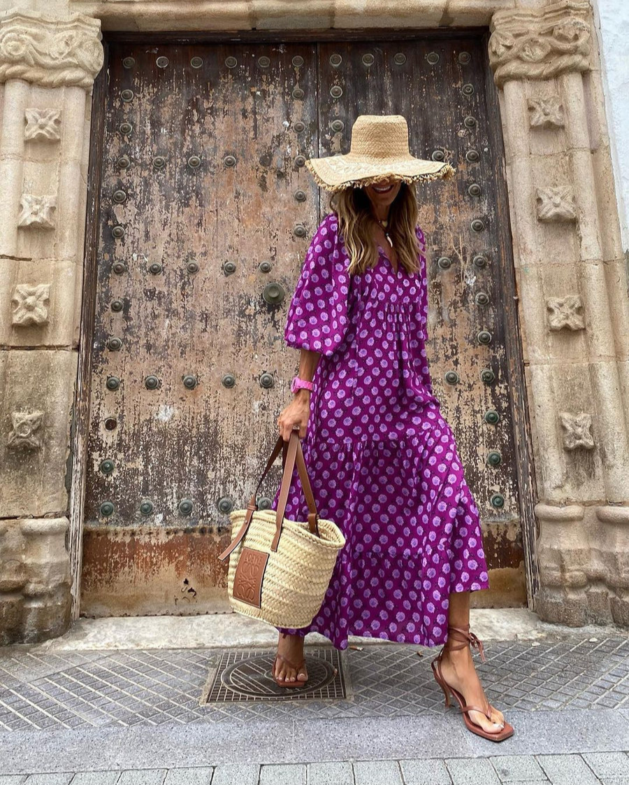 Elina – Boho Maxi Jurk – Relaxed Pasvorm – Dameskleding Katoen