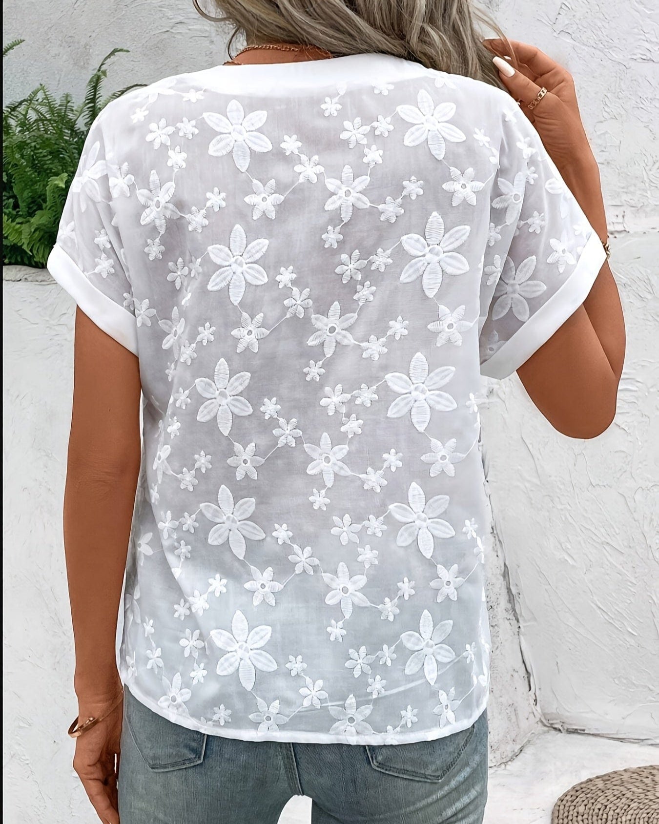Mila | Bloemen Blouse | Damesmode | V-hals Blouse-6