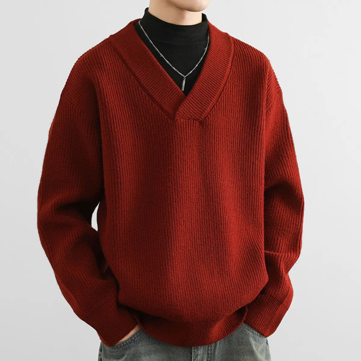 Boris | Tijdloze V-Hals Heren Trui voor Herfst en Winter 5