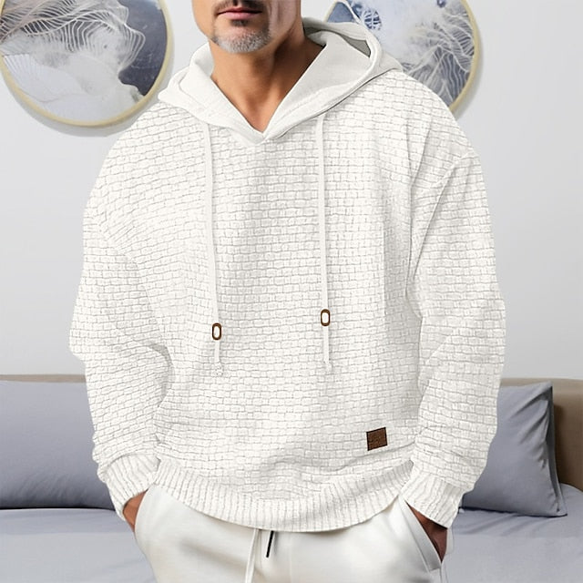 Casual Heren Hoodie - Zachte en Warme Trui met Ontspannen Pasvorm voor Herfst en Winter 1