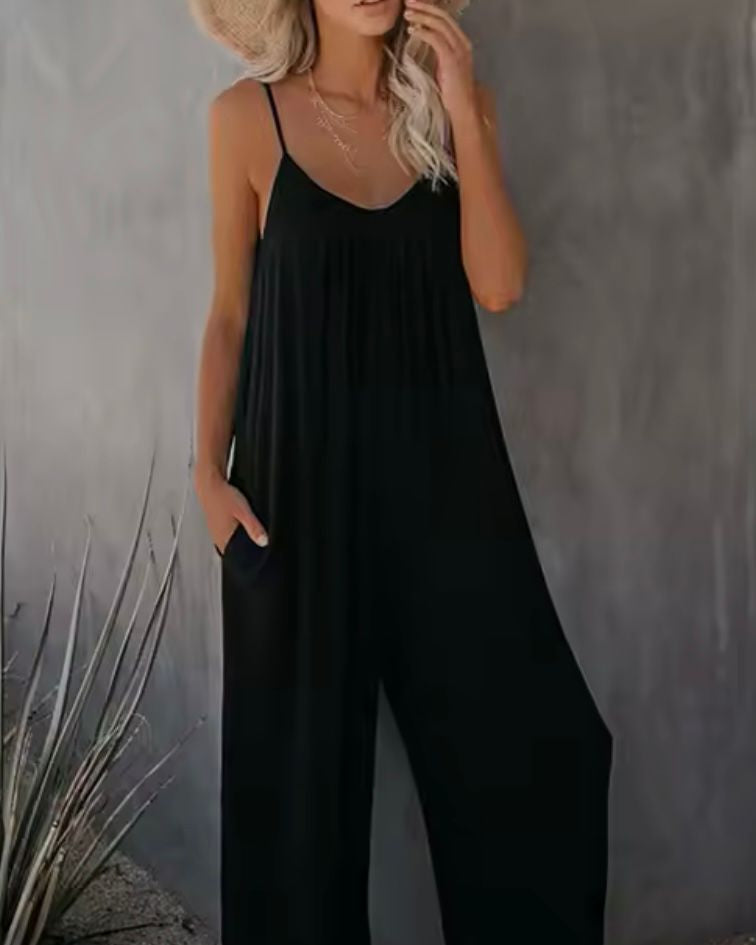 Dames Jumpsuit Zwart – Elegant en Feestelijk Voor Warmere Dagen, Comfortabele Pasvorm, Ademend Materiaal 6