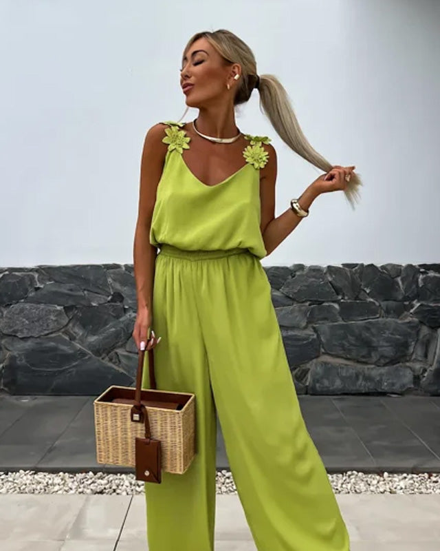 Dames Jumpsuit Zwart met Wijde Pijpen – Feestelijke en Comfortabele Zomeroutfit in Diverse Maten 5