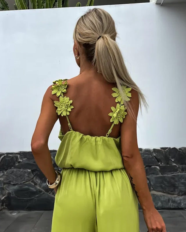 Dames Jumpsuit Zwart met Wijde Pijpen – Feestelijke en Comfortabele Zomeroutfit in Diverse Maten 7