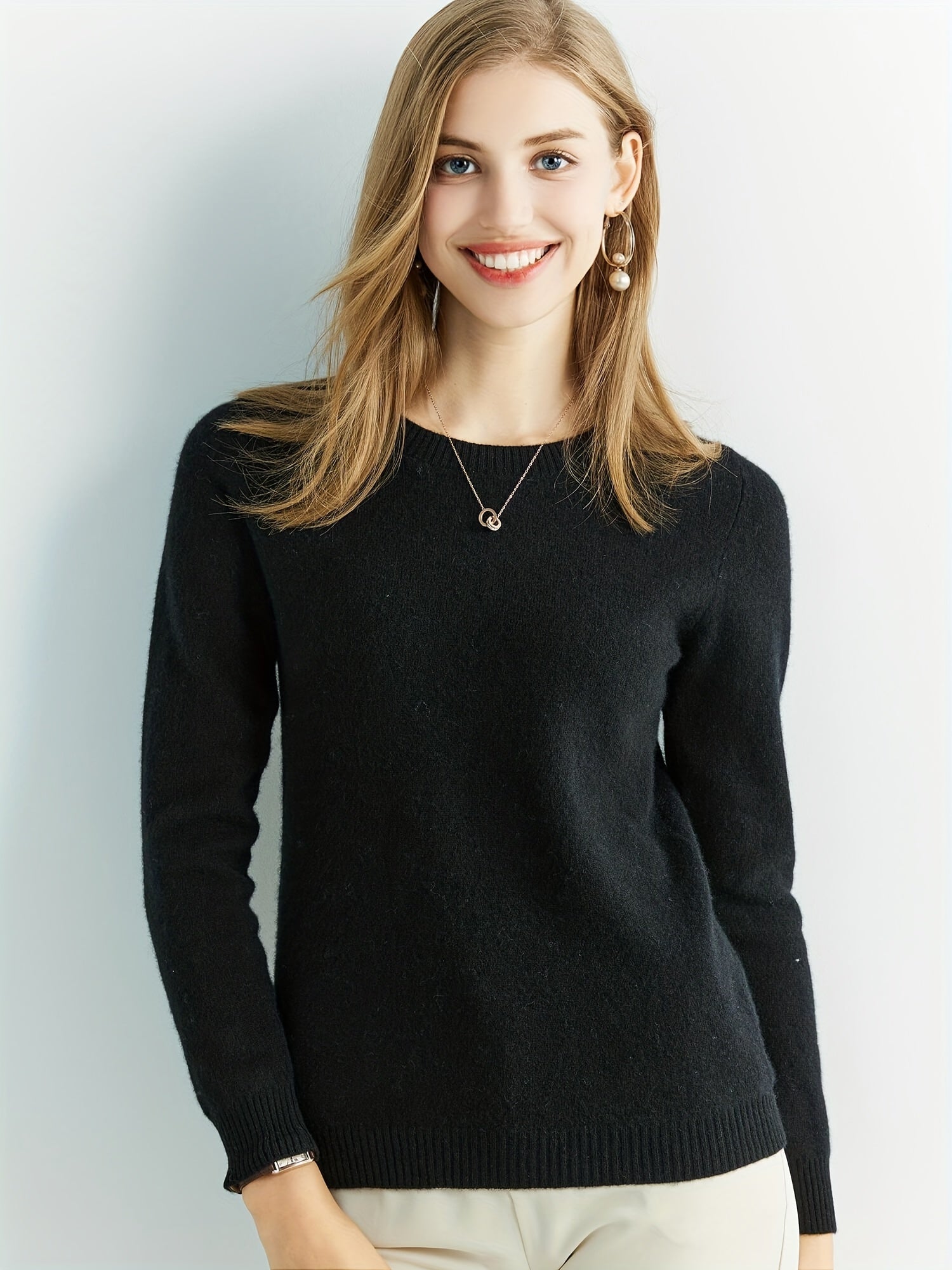 Emma | Casual Dames Sweater met Ronde Hals en Lange Mouwen 1
