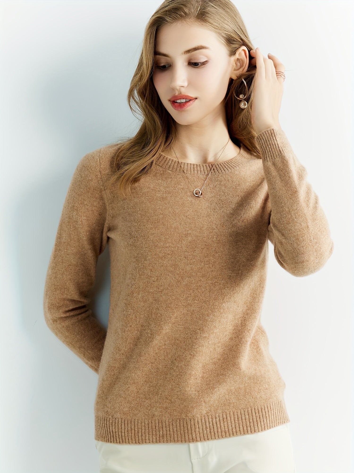 Emma | Casual Dames Sweater met Ronde Hals en Lange Mouwen 4