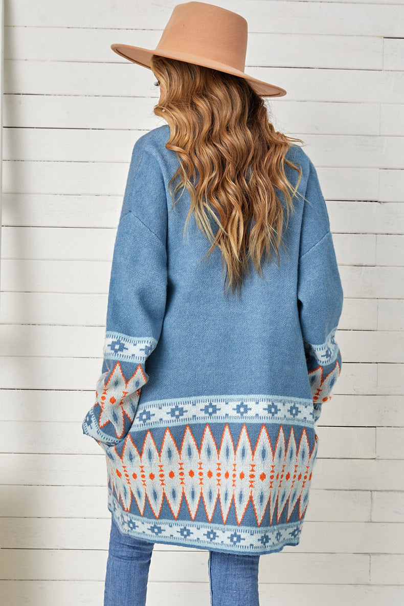 Emma | Tijdloos Gebreid Dames Vest met Aztekenpatroon voor Stijlvolle Outfit 1