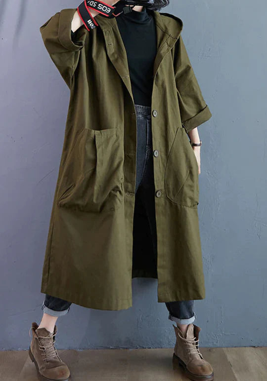 Emma | Zwarte Lange Winterjas Dames voor Stijlvolle Warmte en Comfort 0