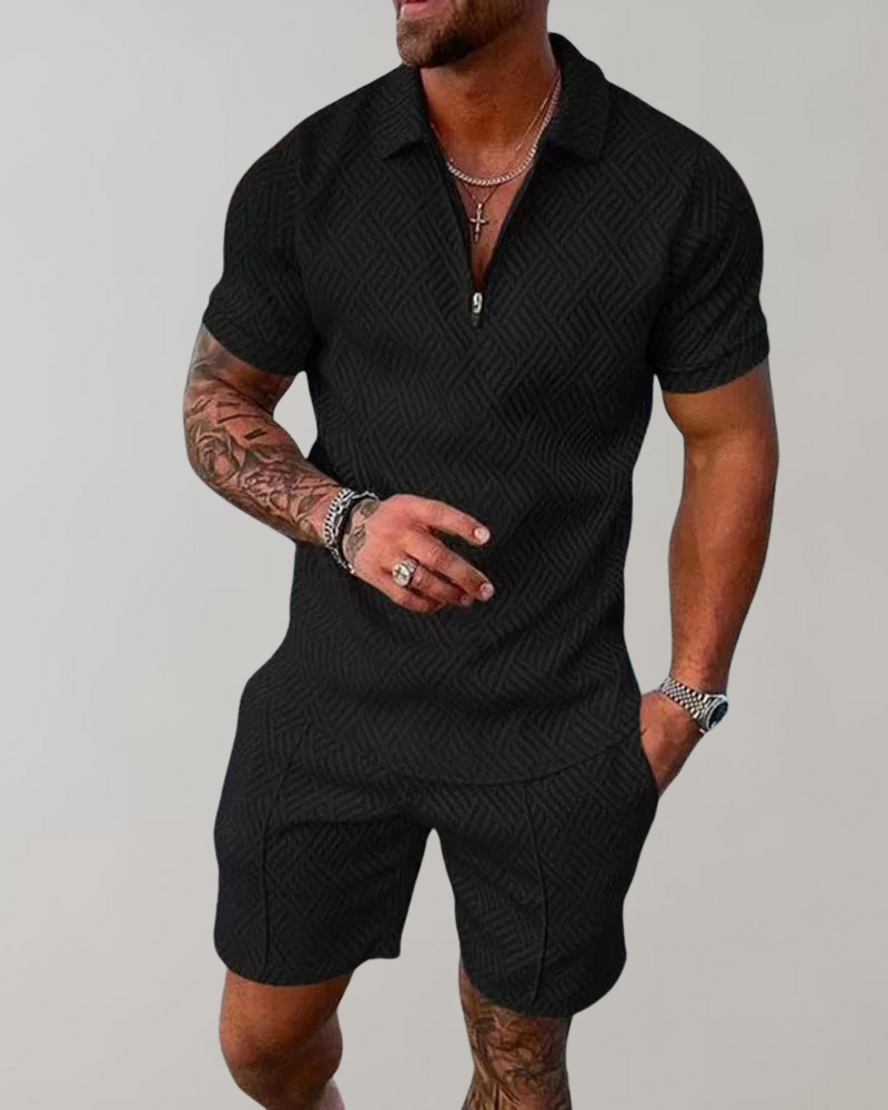 Lars | Trendy Zomerset Heren Met Polo En Korte Broek Set 1