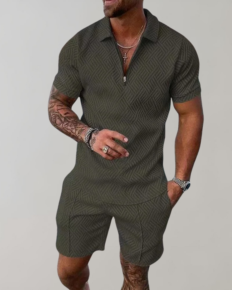 Lars | Trendy Zomerset Heren Met Polo En Korte Broek Set 2