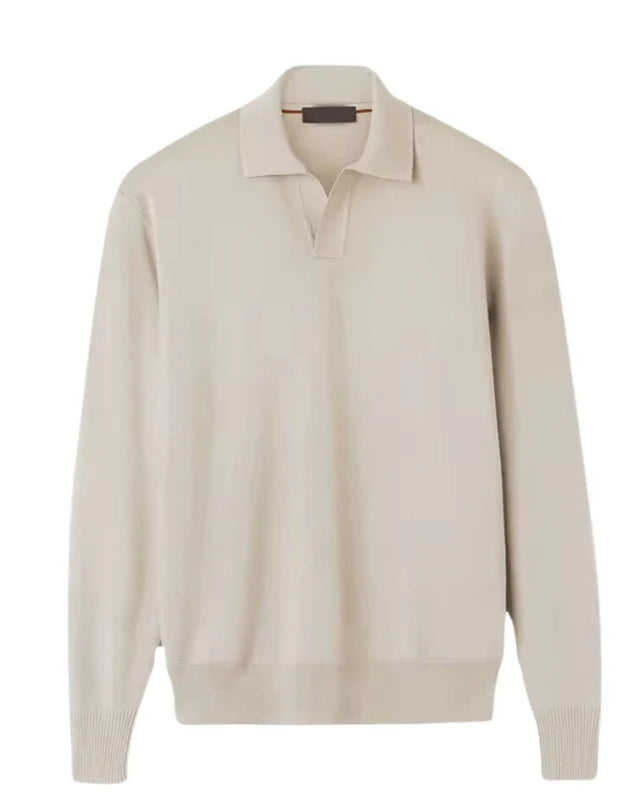 Lange Mouwen Polo Heren van Zacht Polyester-Katoen Mengsel – Casual en Comfortabel Poloshirt Heren 1