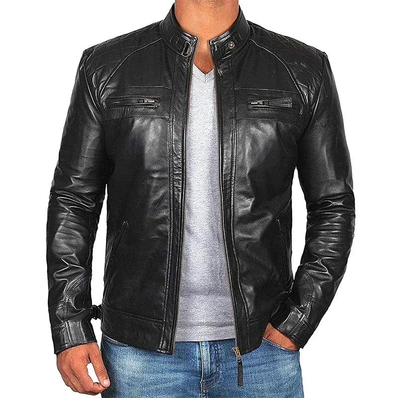 Lars | Stoere Winter Bikerjas voor Mannen met Comfort en Stijl 0